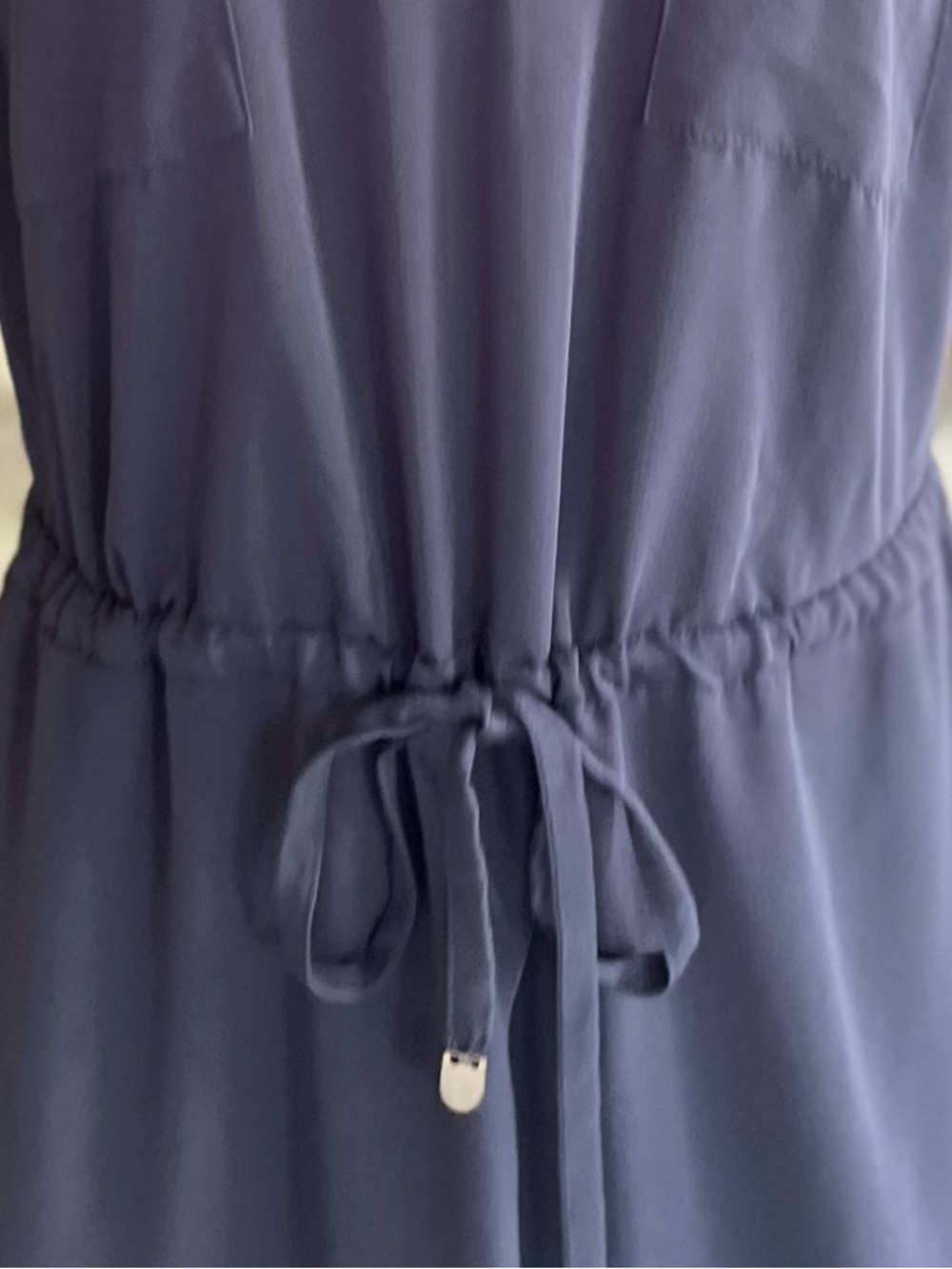 Alya Francesca’s Dress Blue Drawstring Waist Blouson Mini S Casual Travel - Picture 5 of 16